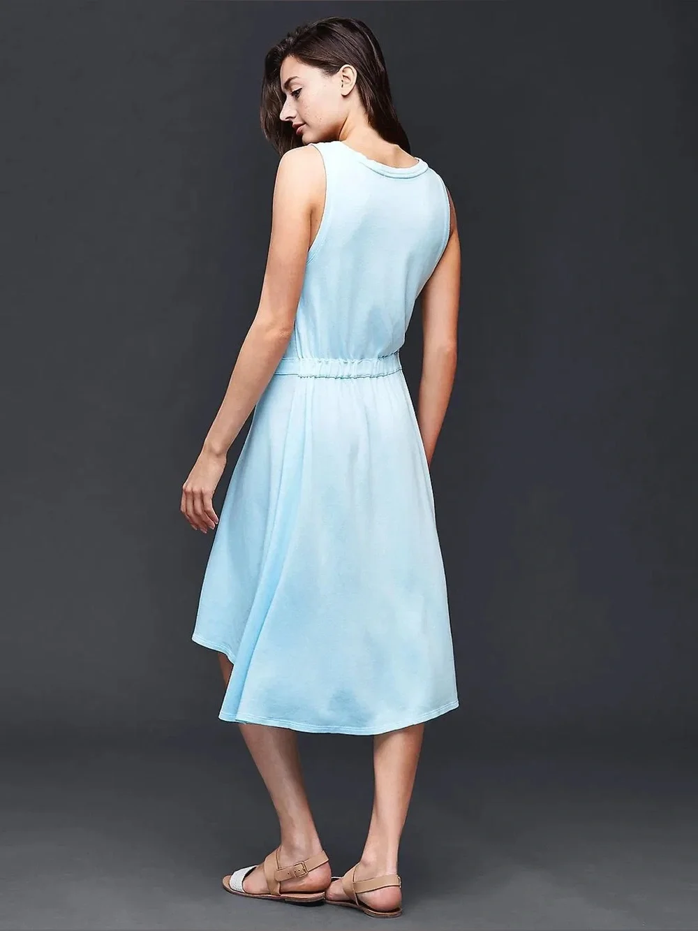 Gap Women’s French Terry Sleeveless Dress in Daybreak Blue, Size Medium - Picture 2 of 11